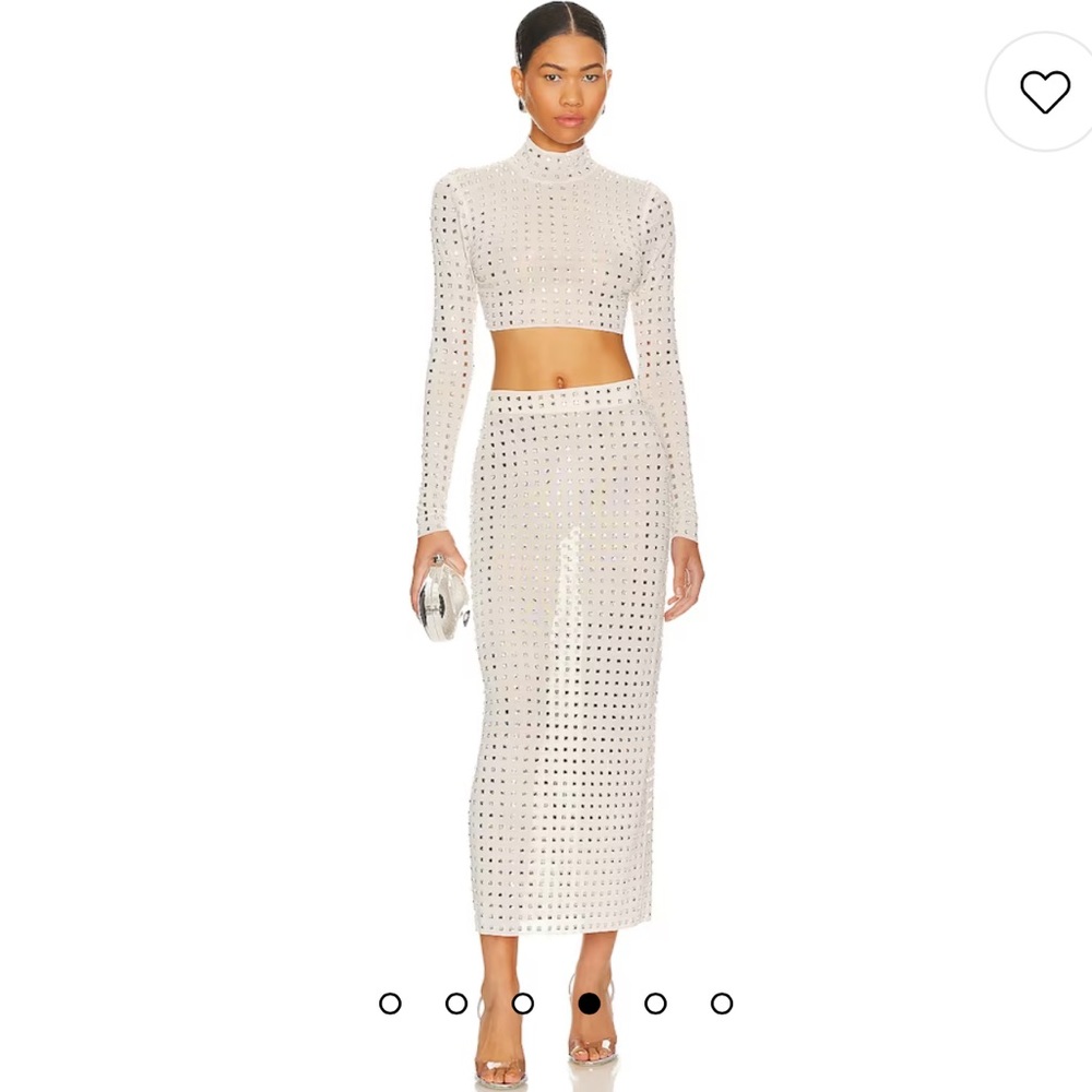 NBD Revolve Zeno Skirt (S) and Top (M) Set in Neutral